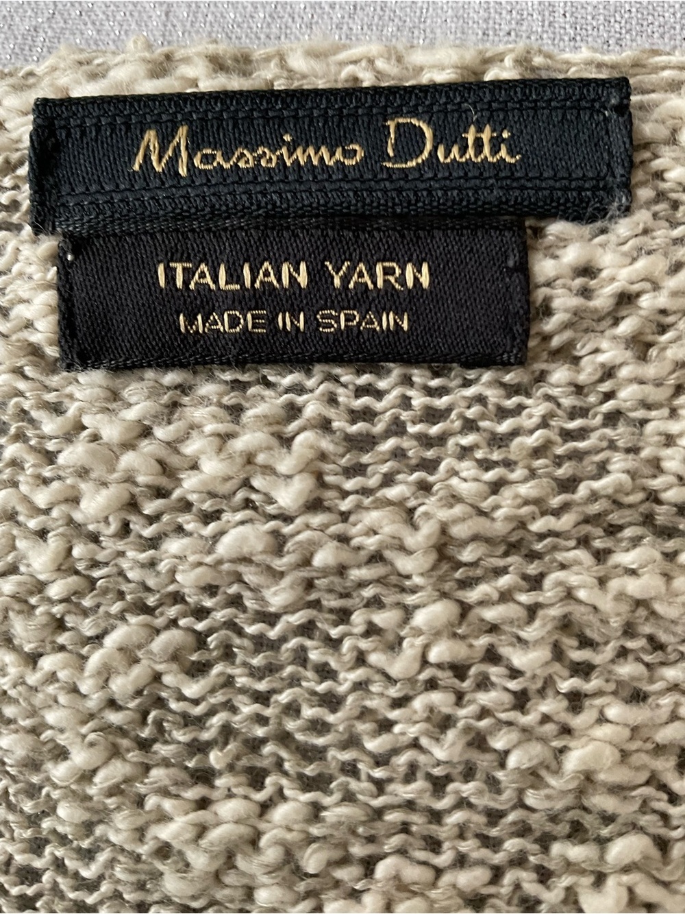 Massimo Dutti Linen Blend Open Knit Sweater Beige XL Spain - Picture 3 of 9